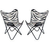 Genuine Leather Butterfly Chair Folding Lounge Modern Sling Accent Seat