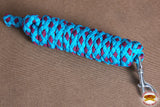 HILASON Horse Roping Lead Rope Riding Poly 1/4 In X 8 Ft Purple-Turquoise