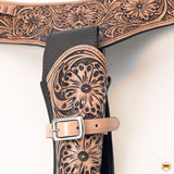 Hilason Western Right Hand Gun Holster Rig 22 Caliber Leather Cowboy
