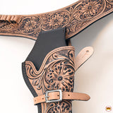 Hilason Western Right Hand Gun Holster Rig 38 Cal Leather Cowboy