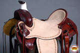 Western Horse Saddle American Leather Ranch Roping Trail Hilason Mahogany