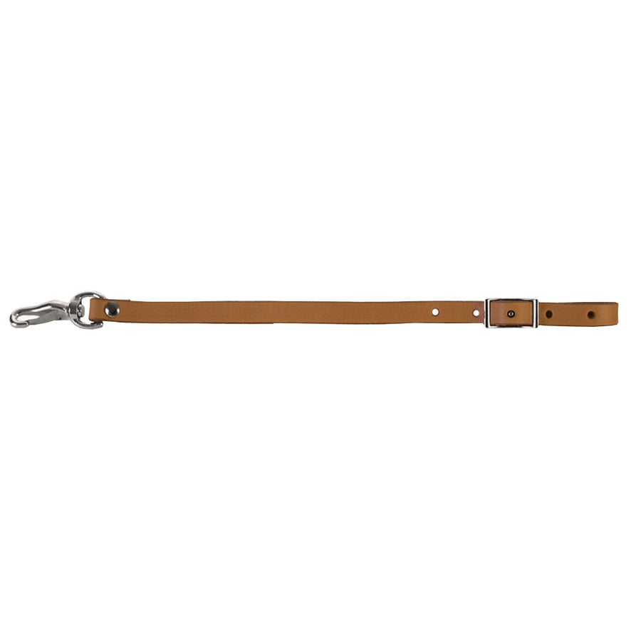 Hilason Western Horse Genuine Leather Strap Cinch Connector with Snap Russet - Uhorse