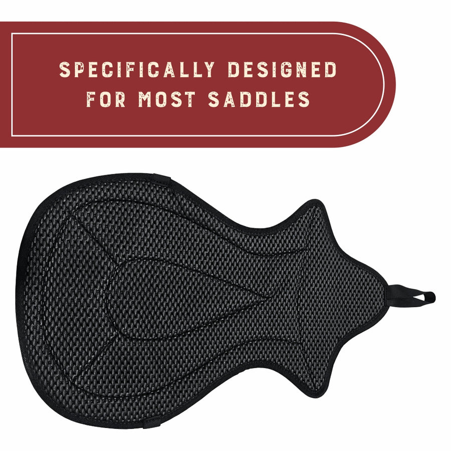 Hilason Anti Slip Cushion Grip Saddle Seat Cover With Black