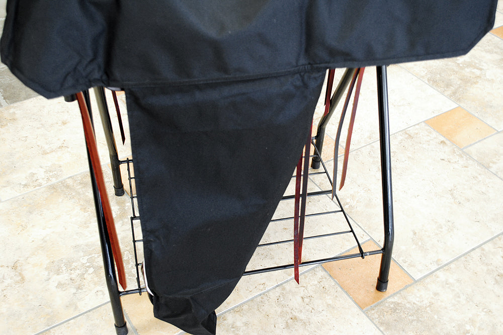 Hilason Black 600D Nylon Full Western Waterproof Saddle Cover Pvc Laminated