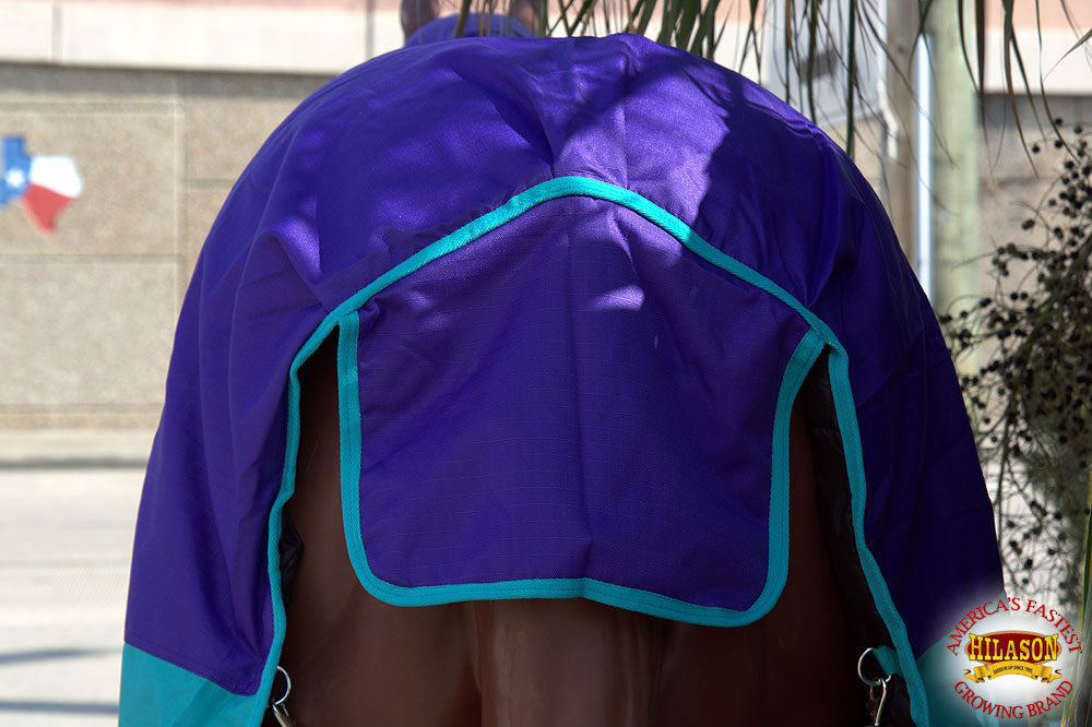 Hilason 1200D Winter Waterproof Horse Turnout Blanket Belly Wrap Purple