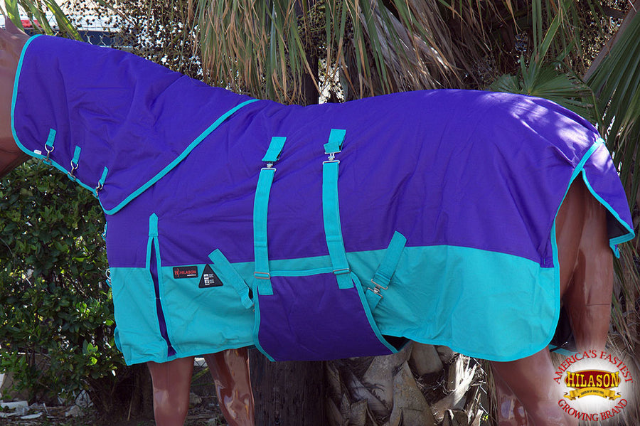 HILASON 1200D Waterproof Winter Horse Blanket Neck Cover Belly Wrap | Turnout Blankets for Horses