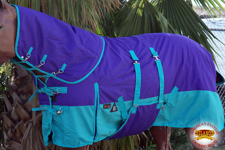 HILASON 1200D Waterproof Winter Horse Blanket Neck Cover Belly Wrap | Turnout Blankets for Horses