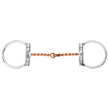 BAR H EQUINE D Ring Twisted Copper Wire Jointed Snaffle Bit