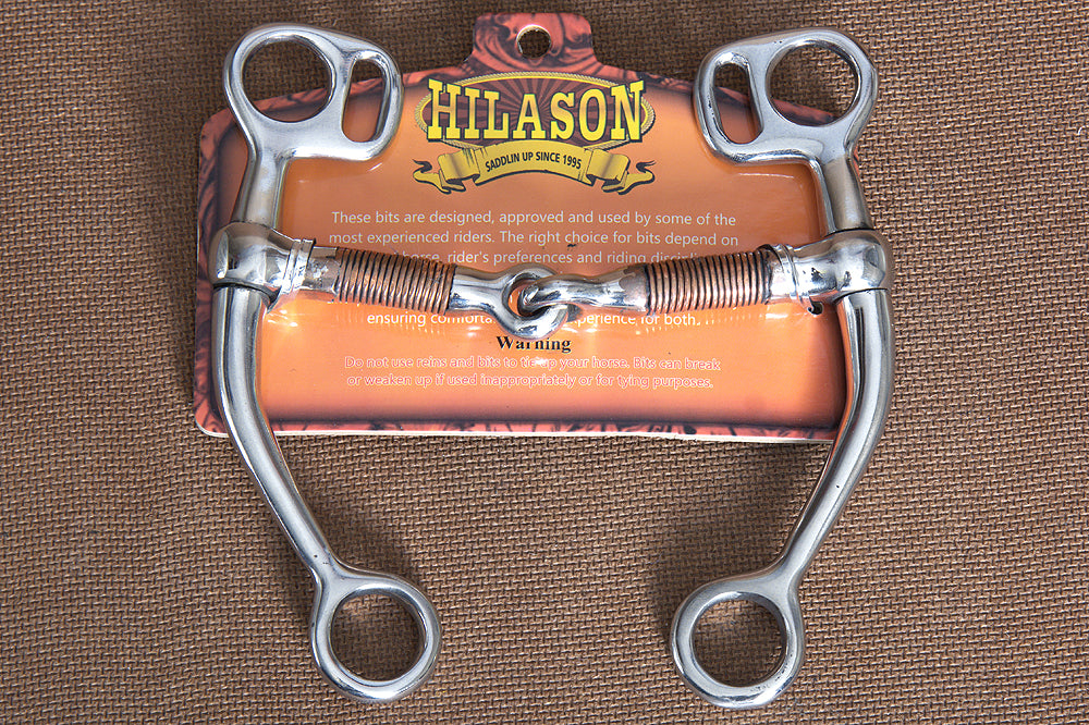 5" Hilason Western Horse Steel Mouth Bit W/ Copper Roller