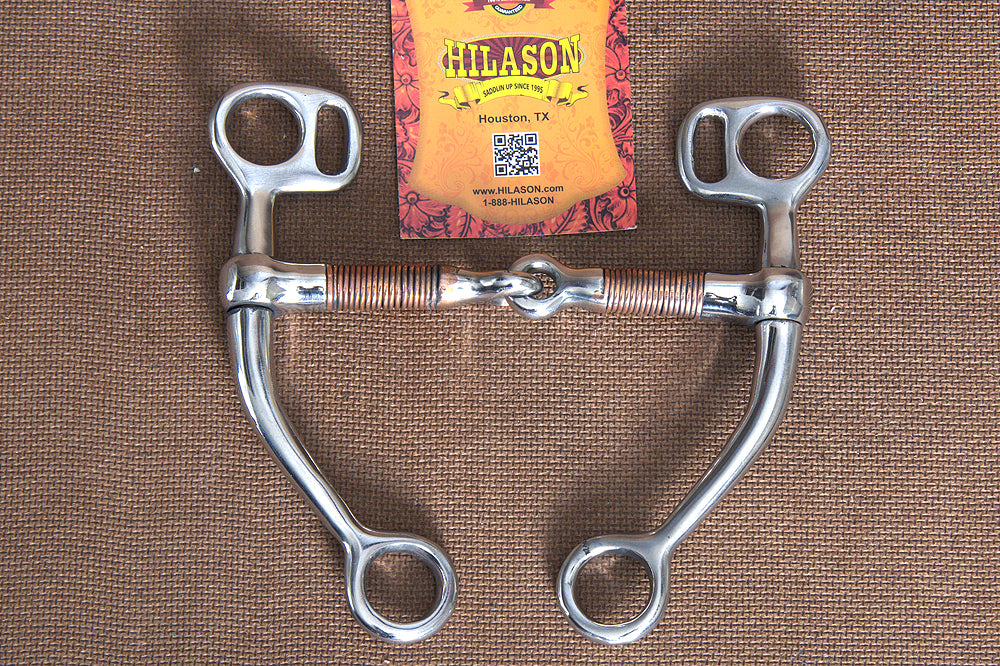 5" Hilason Western Horse Steel Mouth Bit W/ Copper Roller