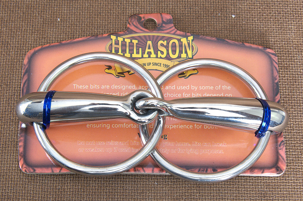 5" Hilason Western Stainless Steel Loose Ring Hollow Horse Mouth Bit