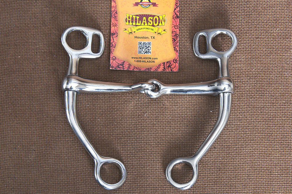 5" Hilason Horse Mouth Steel Tom Thumb Bit W/ Jointed Mouth