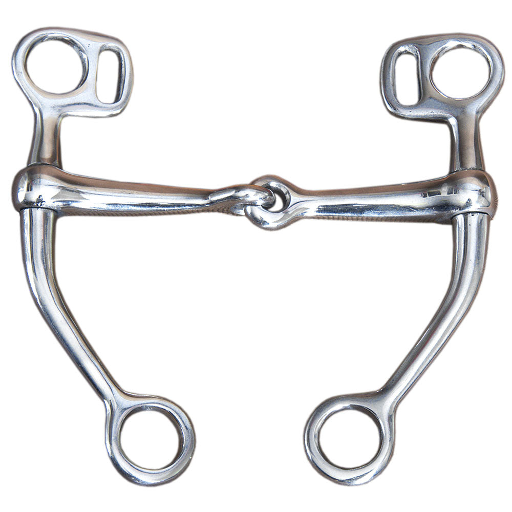 5" Hilason Horse Mouth Steel Tom Thumb Bit W/ Jointed Mouth