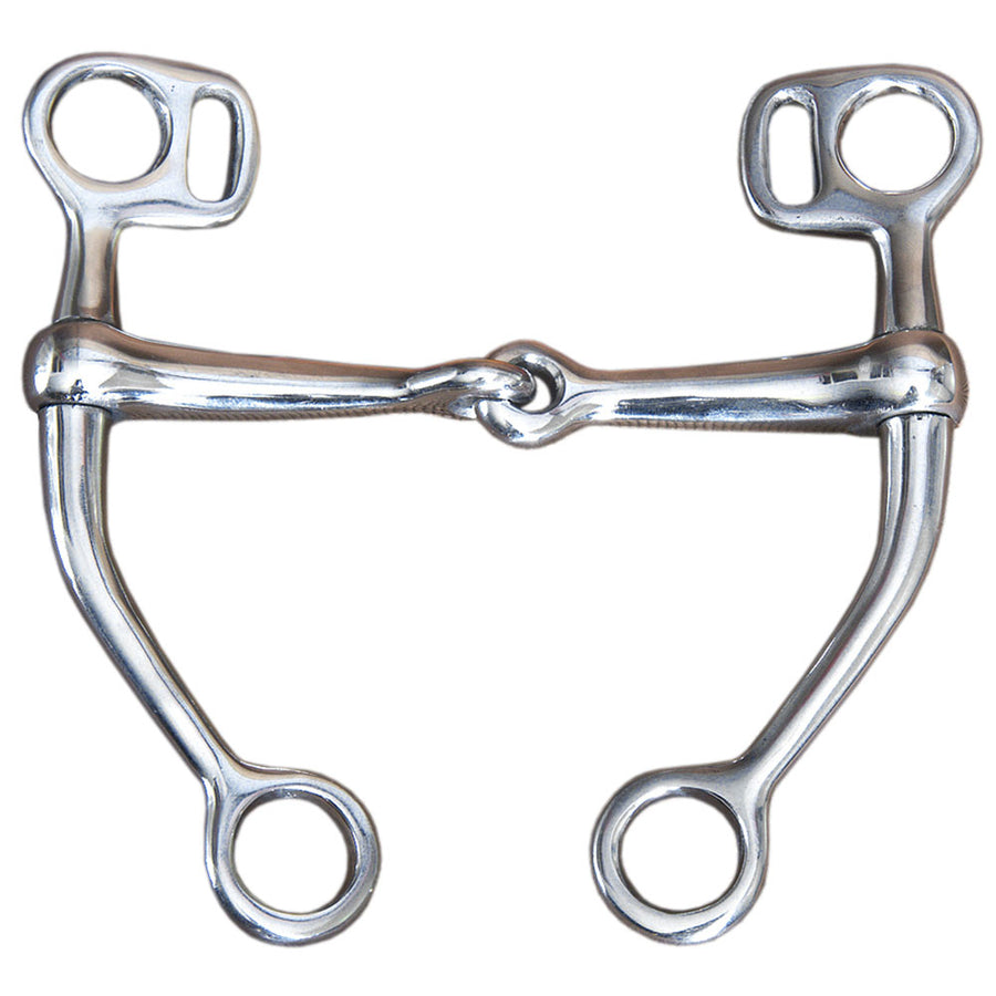5" Hilason Horse Mouth Steel Tom Thumb Bit W/ Jointed