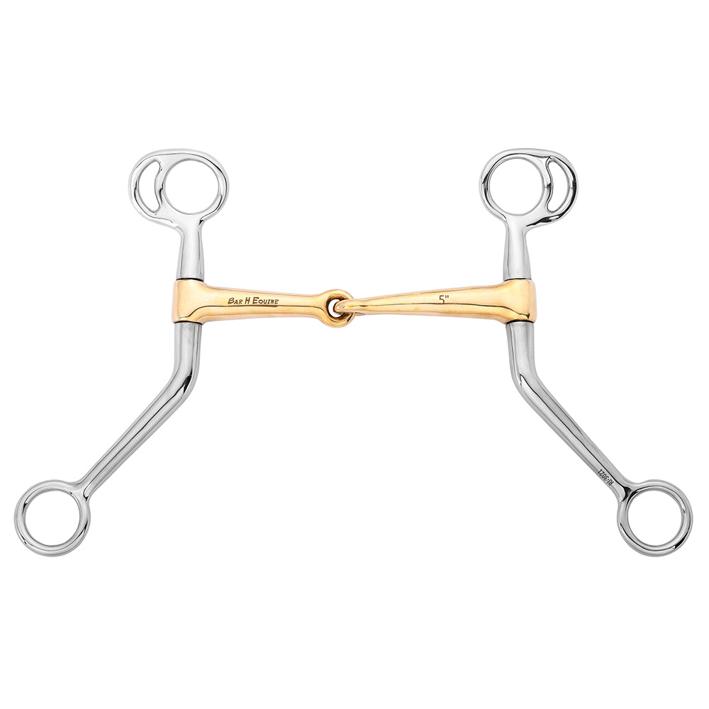 BAR H EQUINE Tom Thumb Bit with Single-Jointed Copper Mouthpiece