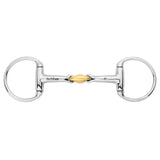 BAR H EQUINE Eggbutt Double Jointed Copper Link Snaffle Horse Bit