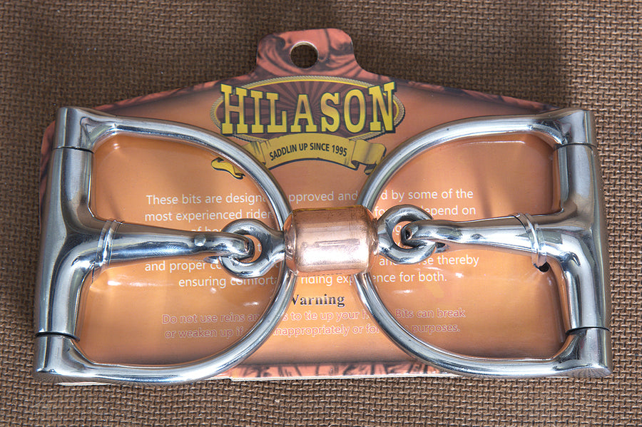 5" Hilason Western Stainless Steel Dee Bit With Copper Ruler Mouth