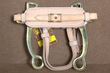 Hilason Solid Brass Horse Mouth Hackamore Bit W/ Natural Leather