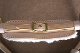 Hilason Solid Brass Horse Mouth Hackamore Bit W/ Natural Leather