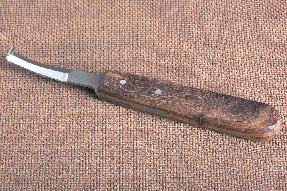 Hilason Western Horse Care Farrier Tool Hoof Knife Wooden Handle W/ Steel Blade