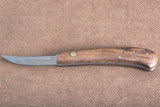 Hilason Western Leather Tool Horse Care Knife W/ Steel Blade Wooden Handle