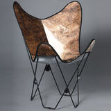 Made In Usa Genuine Leather Butterfly Folding Chair Modern Sling Seat