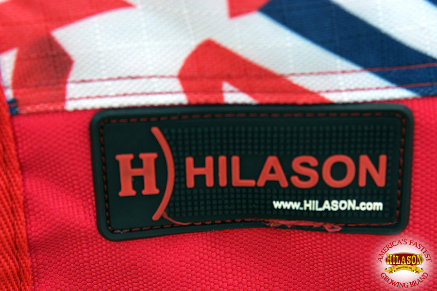 HILASON 84 in 1200D Winter Waterproof Protective Poly Horse Turnout Blanket US Flag Ribbons