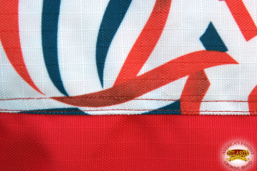 HILASON 84 in 1200D Winter Waterproof Protective Poly Horse Turnout Blanket US Flag Ribbons