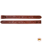 Hilason Western Leather Horse Saddle Back Billets With Floral Tooled