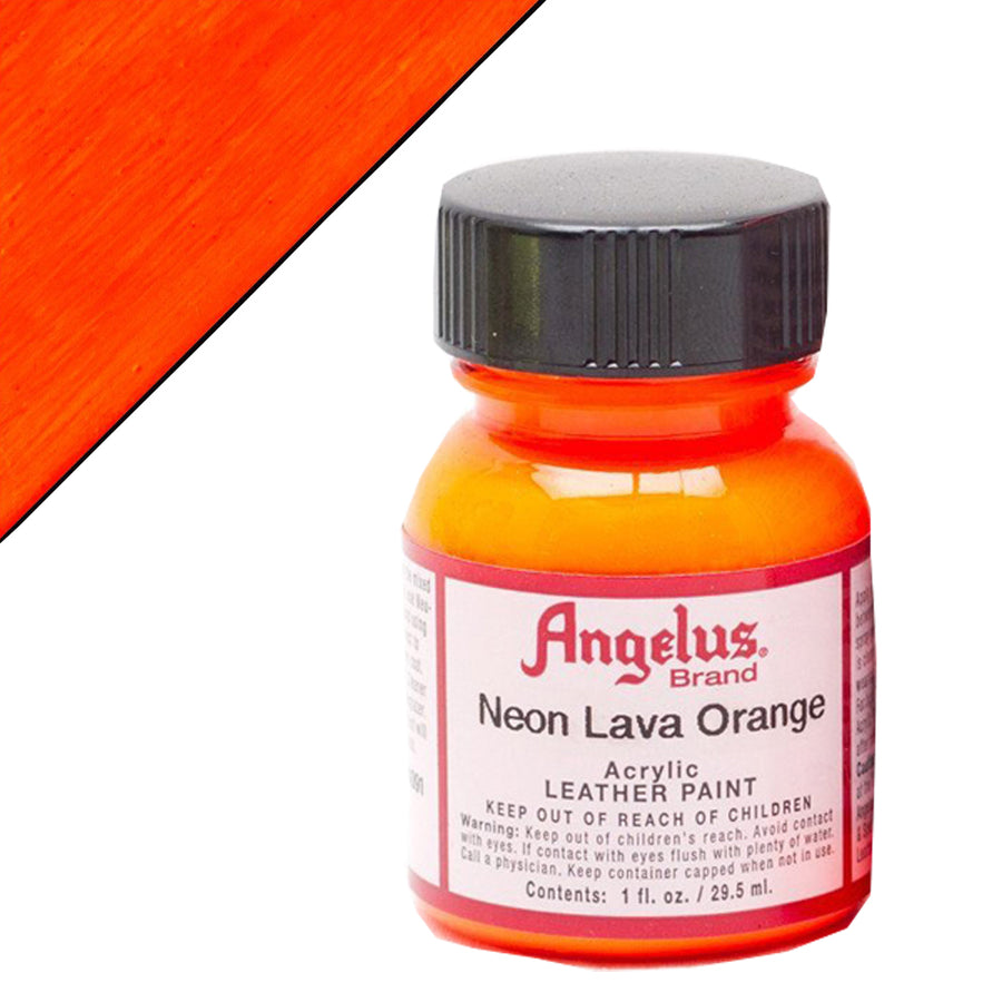 Neon Lava Orange acrylic leather paint - Uhorse