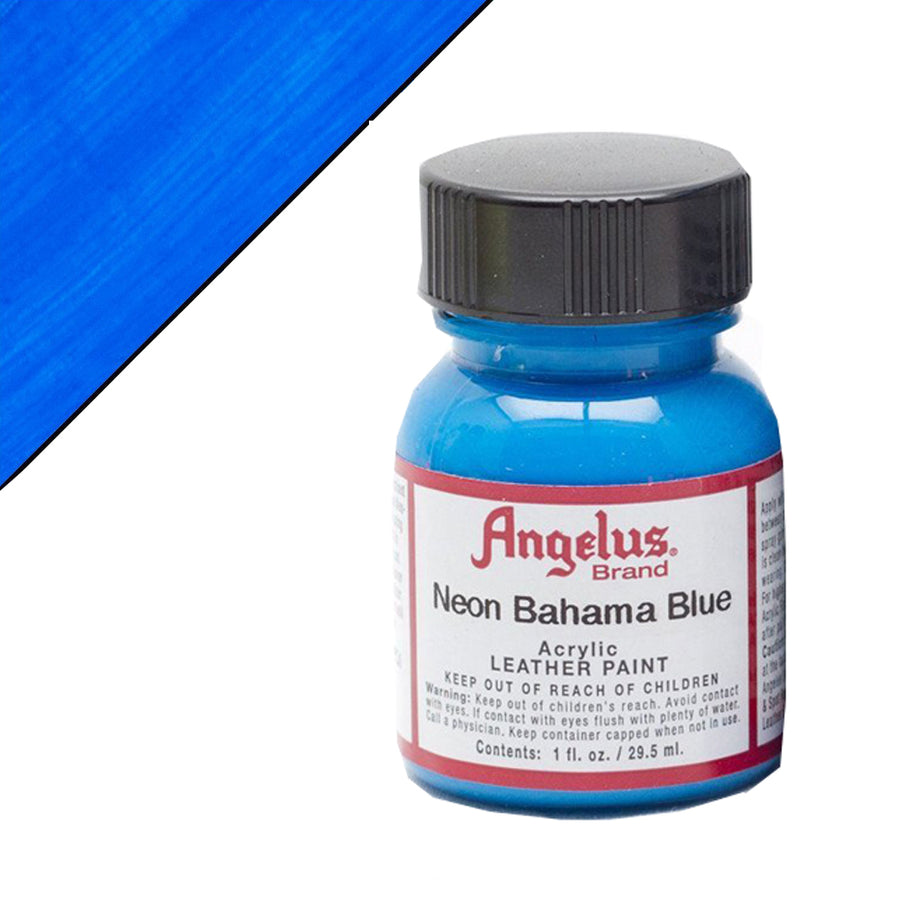 Neon Bahama Blue acrylic leather paint - Uhorse