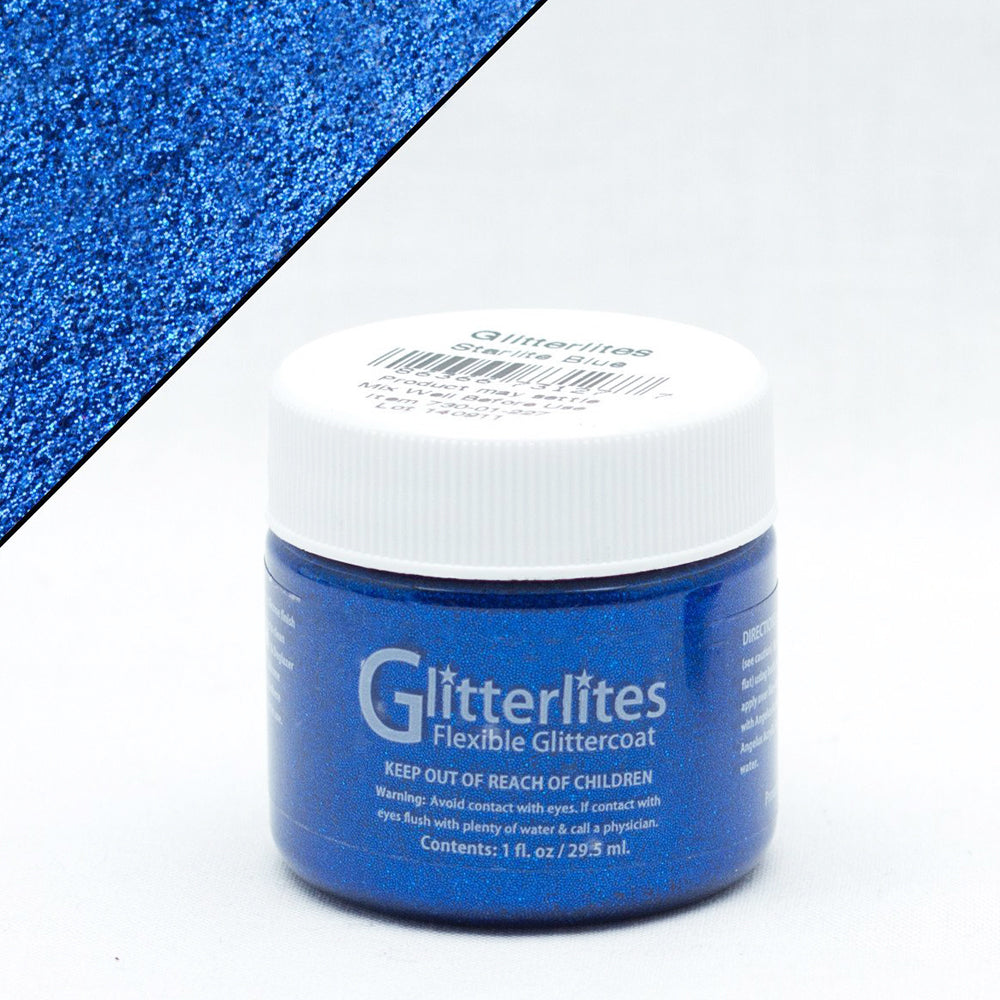 Angelus Glitterlites Flexible Leather Paint For Sneakers 1 Oz All Colors