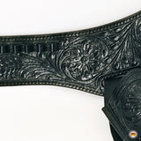 Hilason Double Caliber 44/45 Leather Western Cowboy Gun Rig Holster Black