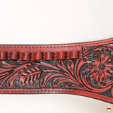 Hilason Double Caliber 44/45 Leather Cowboy Gun Rig Holster Mahogany