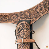 HILASON Western Leather Shoulder Rig Gun Holster 44/45 Caliber | Costume Holster | Cowboy Gun Holster | Gun Belt Holster | Leather Gun Holster | Holster Belt