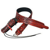 Hilason Western Right Hand Gun Holster Rig 44/45 Caliber Leather Cowboy