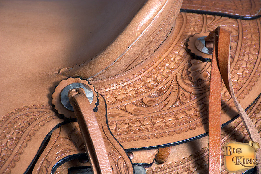 16 In Western Horse Saddle American Leather Wade Ranch Roping Tan Kote By Hilason D045