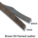 24" X 2" Hilason Genuine Leather Flat Strap Strips for DIY Arts & Craft Projects Jewelry Tooling Home Décor Brown