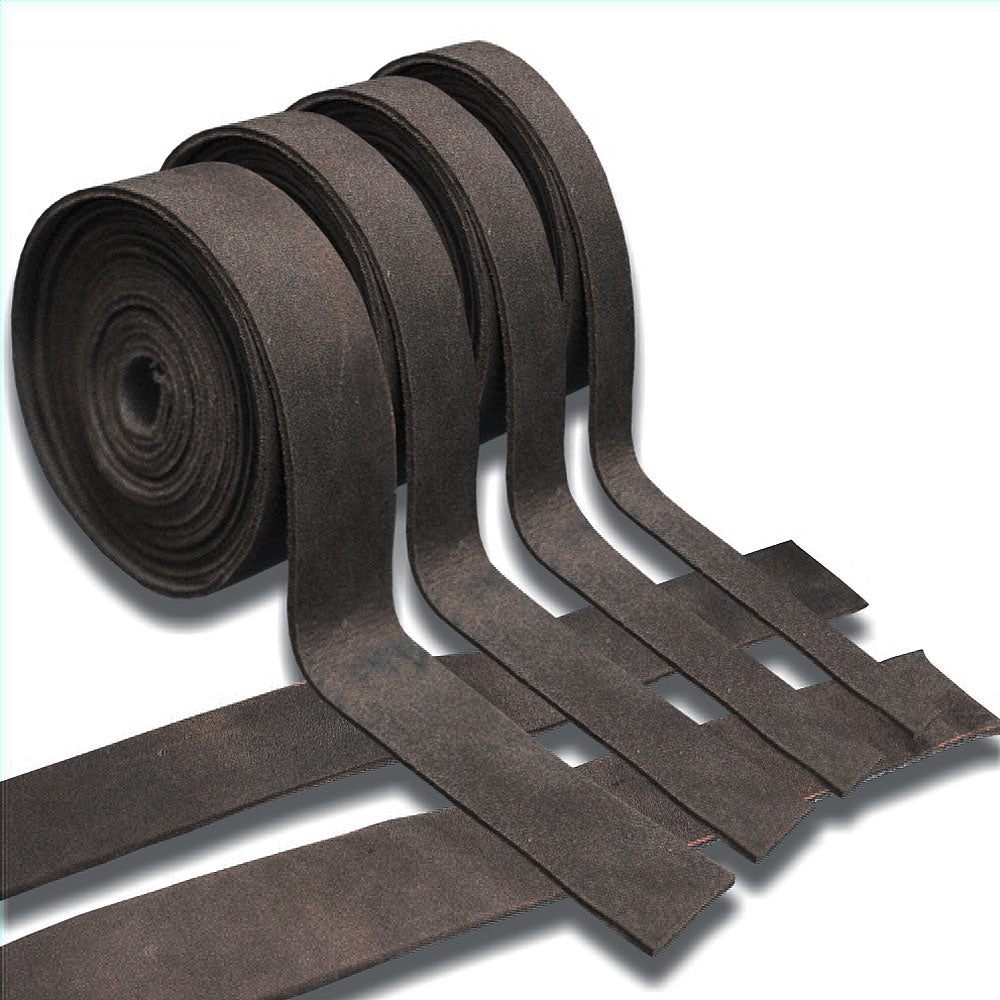 24" X 2" Hilason Genuine Leather Flat Strap Strips for DIY Arts & Craft Projects Jewelry Tooling Home Décor Brown