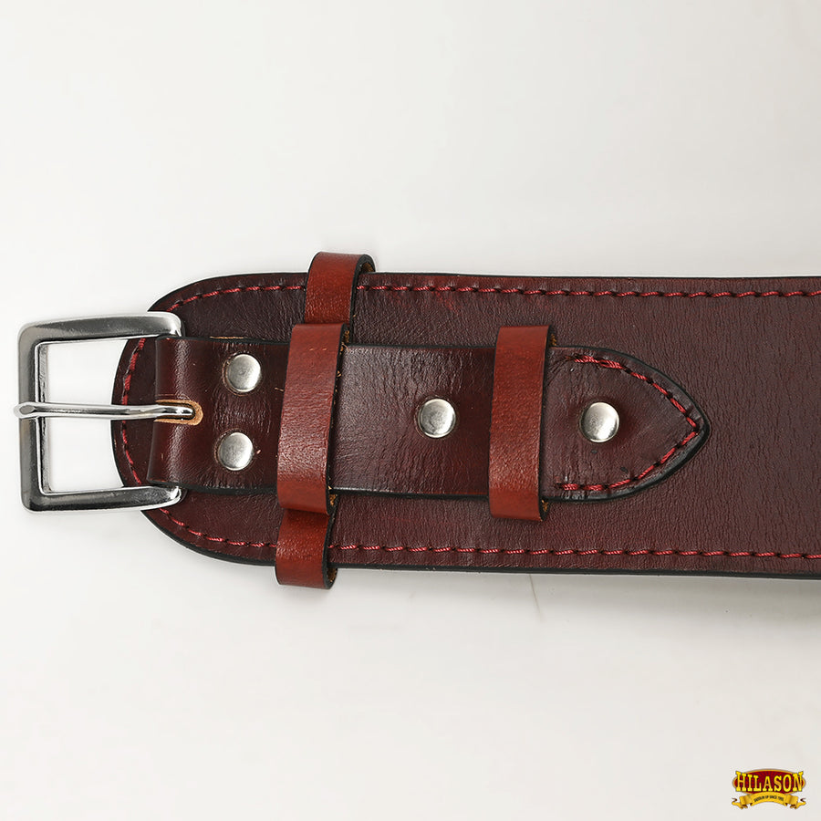 HILASON Western Right Hand Gun Holster Rig 44/45 Caliber Leather Cowboy | Costume Belt