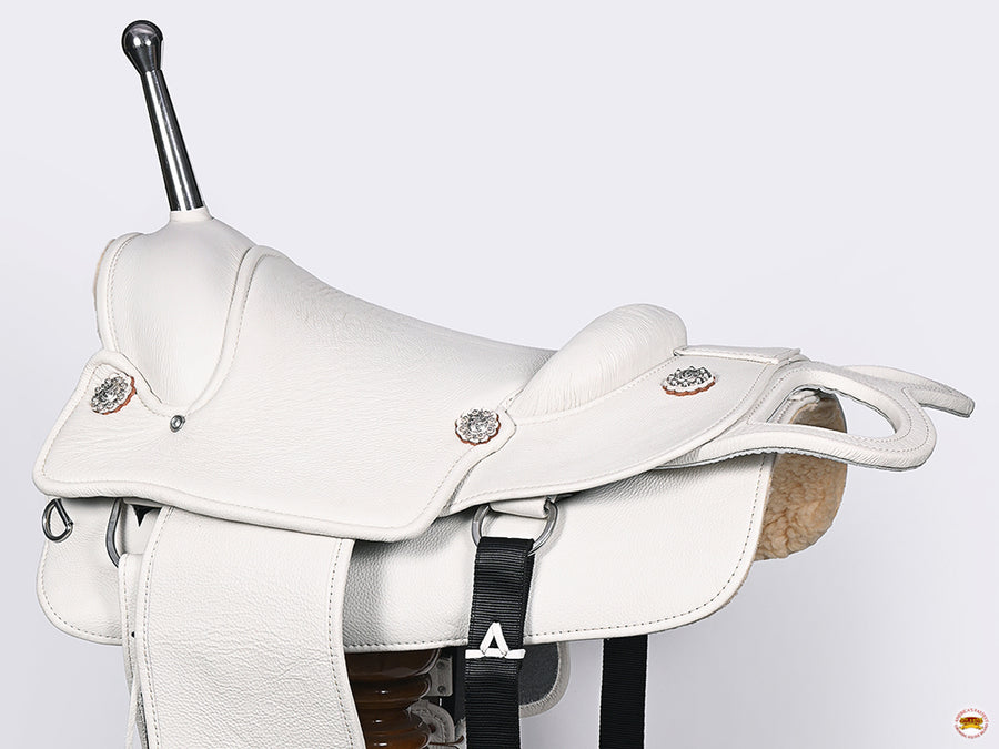 HILASON Custom Designed Rare Western Trick Riding Saddle | Horse Racing Leather Saddles for Horses