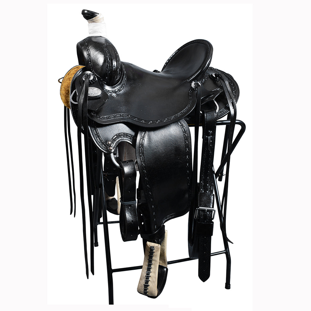 Western Horse Wade Saddle American Leather Ranch Roping Black