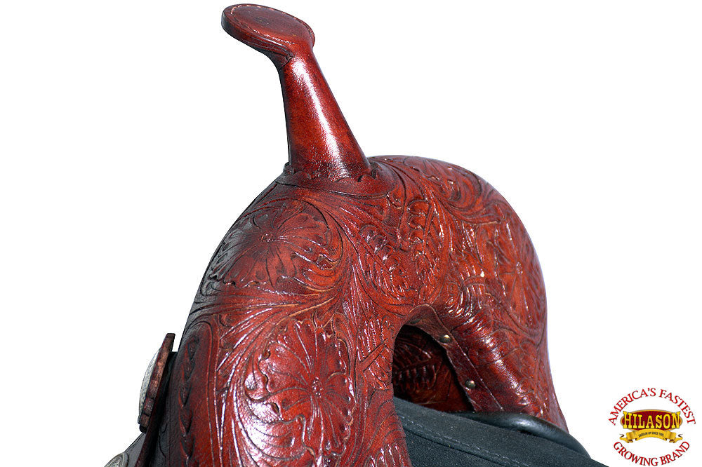 HILASON Western Horse Treeless Trail Barrel Saddle American Leather | for Horses
