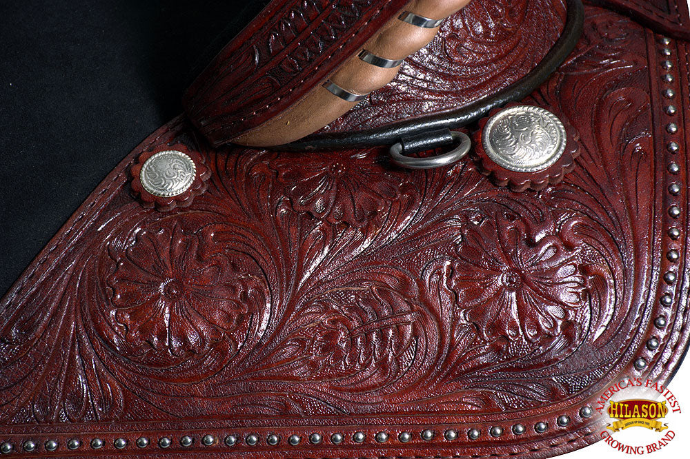 HILASON Western Horse Treeless Trail Barrel Saddle American Leather | for Horses