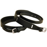 Small Tory Leather English Bridle Leather Jod Garters Buckle Black