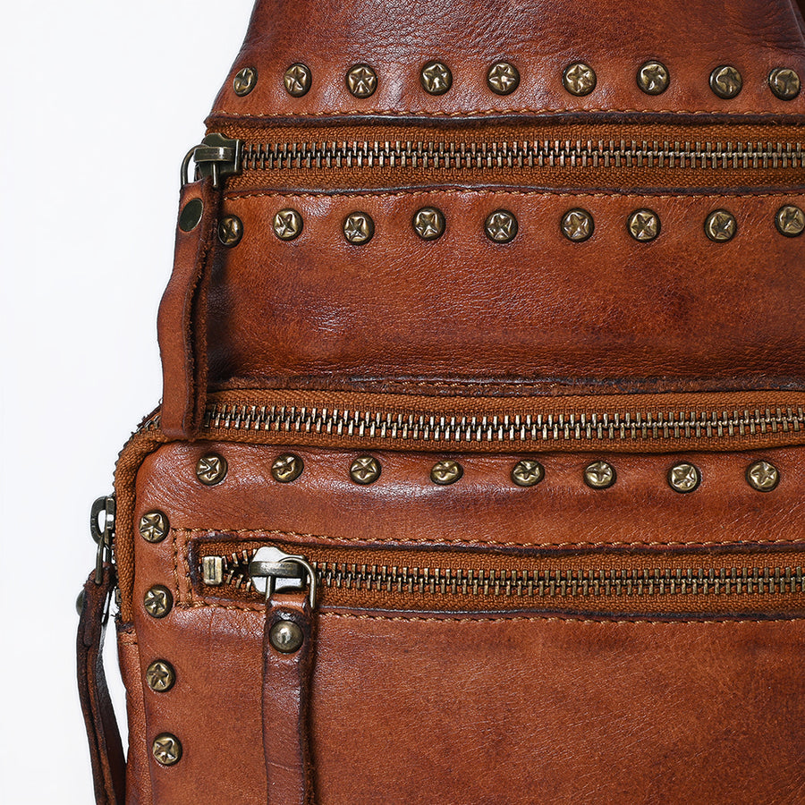 Spaghetti Western Swc191Cg Sling Vintage Handmade Drum Dyed Genuine European Cowhide Leather Women Bag Western Handbag Purse