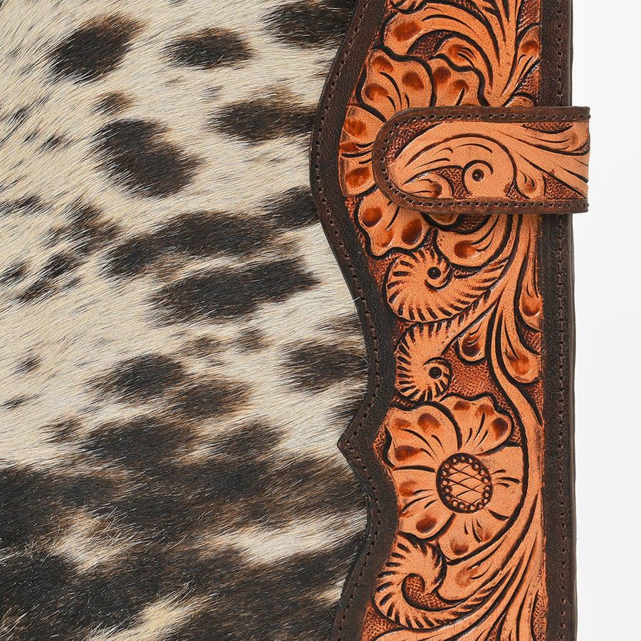 American Darling Portfolio Bag Hand Tooled Crocodile Embossed Genuine Leather Western Women | Student for Sketches