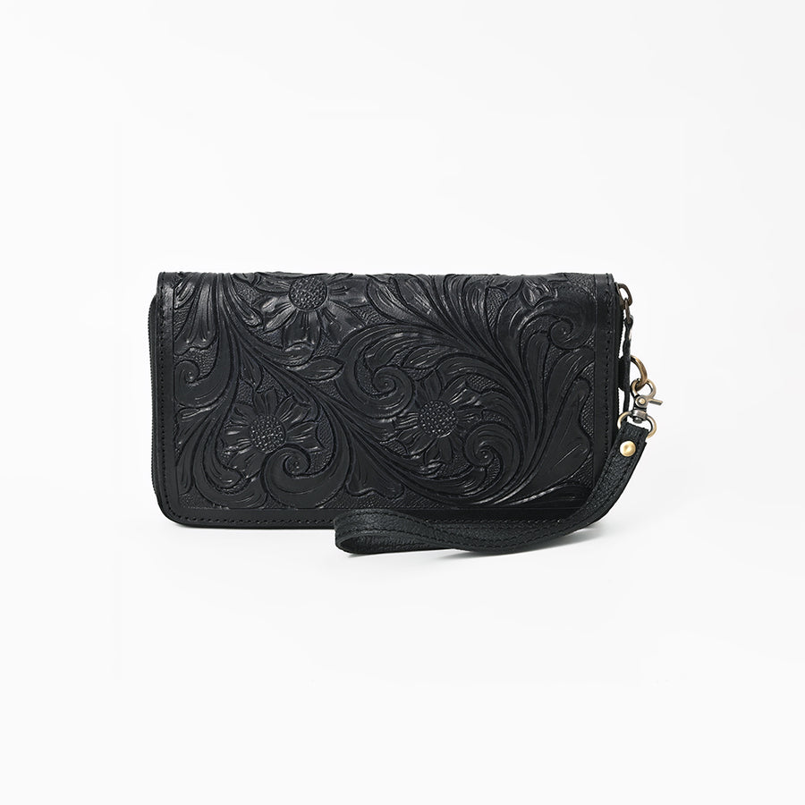 American Darling Clutch Hand Tooled Genuine Leather Western Women Bag Handbag Purse Tan | Purses for Cute