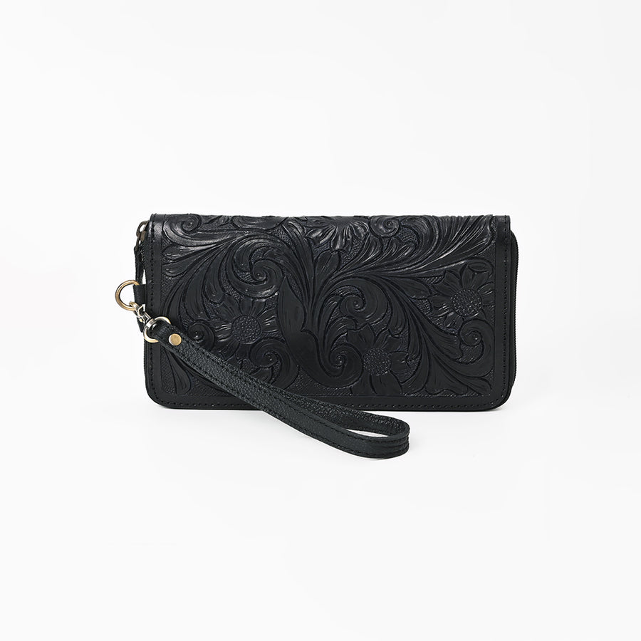 American Darling Clutch Hand Tooled Genuine Leather Western Women Bag Handbag Purse Tan | Purses for Cute