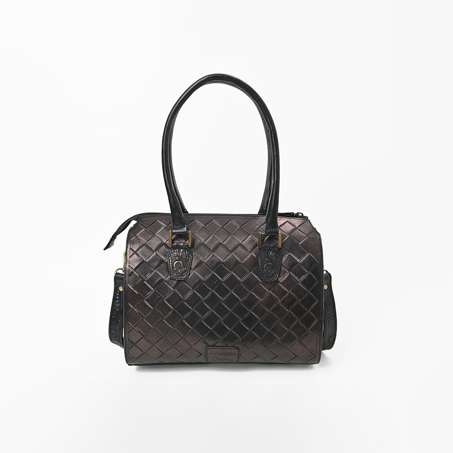 American Darling Western Travel Duffel Bag Handcrafted from Hand-Tooled Genuine Leather | Floral Carved & Vegetable Tanned Leather